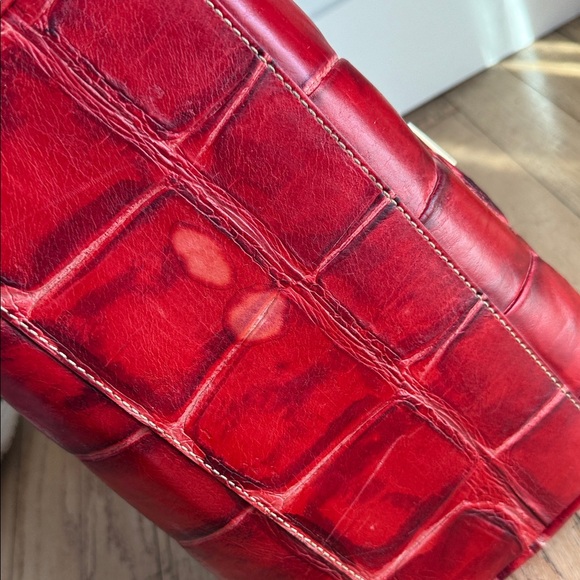 Dooney & Bourke Red Croc-Patterned Tote - Picture 7 of 12